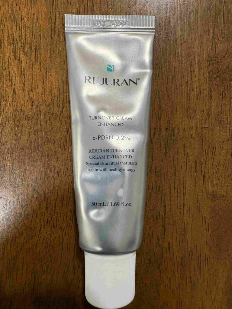 Rejuran c PDRN cream purchased from a Korean pharmacy for skin regeneration—a highlight of our South Korea shopping guide