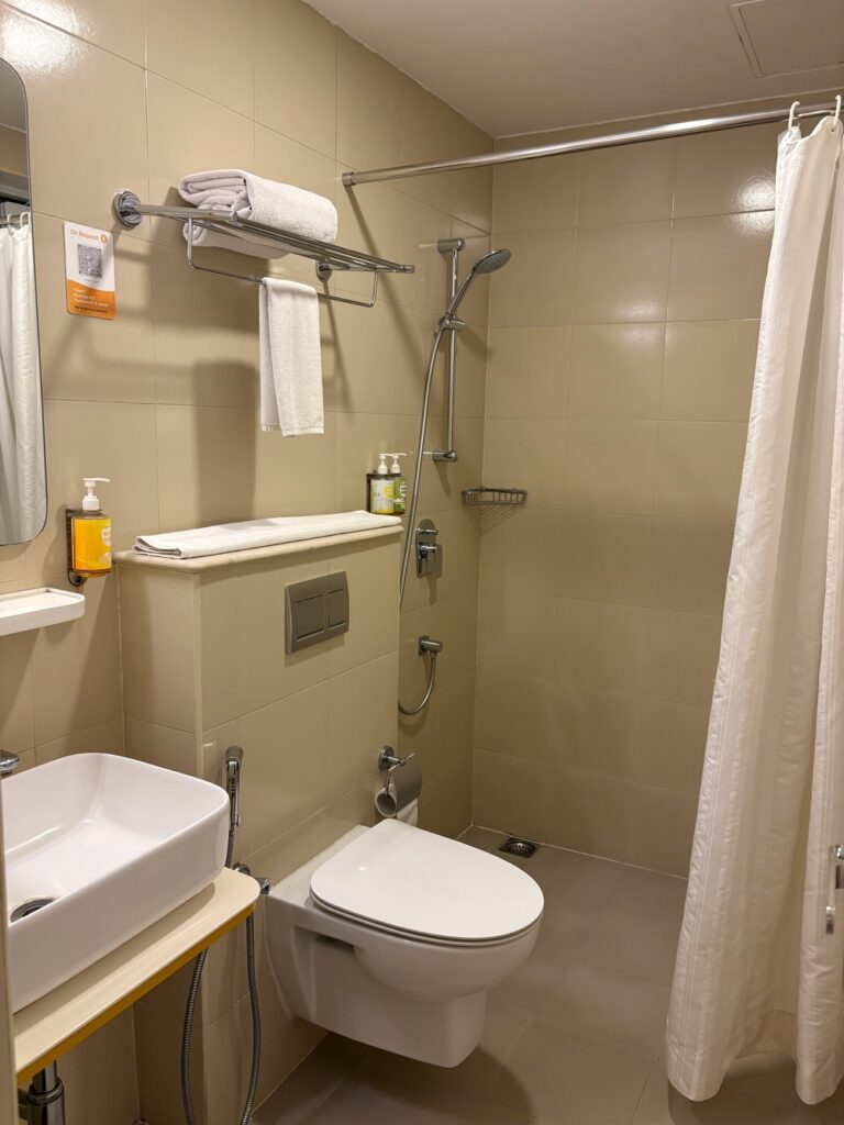 Clean hotel bathroom and amenities at Bloom Hotel Brookefield